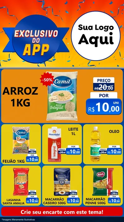 Modelo de Rede Social para Stories com o tema Exclusivo do Aplicativo para Supermercado