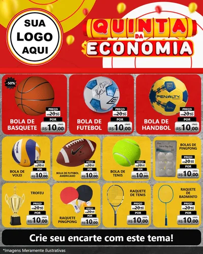 Modelo de Rede Social para Feed Instagram com o tema Quinta da Economia para Artigos Esportivos