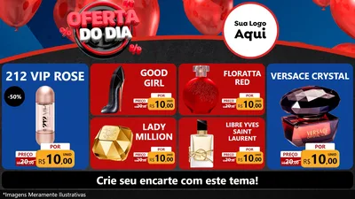 Modelo de TV para TV Horizontal com o tema Oferta do Dia para Perfumes