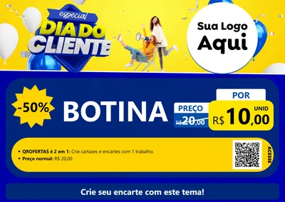 Modelo de Cartaz para Cartaz A4 Horizontal com o tema Especial Dia do Cliente para Agropecuária