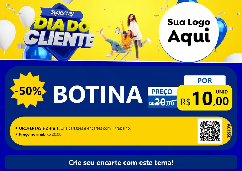 Modelo de Cartaz para Cartaz A4 Horizontal com o tema Especial Dia do Cliente para Agropecuária