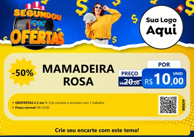 Modelo de Cartaz para Cartaz A4 Horizontal com o tema Segundou de Ofertas para Bebês