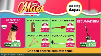 Modelo de TV para TV Horizontal com o tema Show das Mães - Ofertas Especiais para Utilidades Domésticas