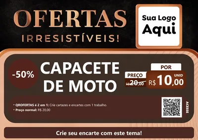 Modelo de Cartaz para Cartaz A4 Horizontal com o tema Ofertas Irresistíveis! para Moto peças