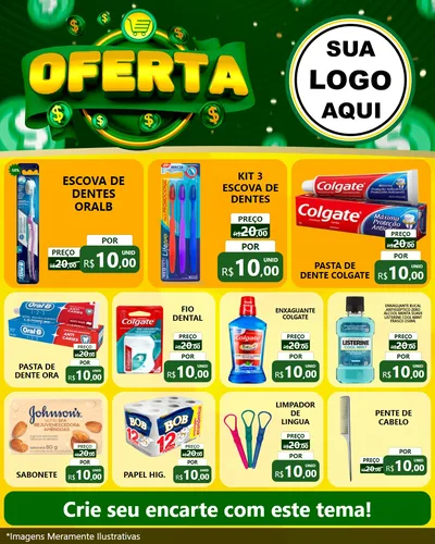 Modelo de Rede Social para Feed Instagram com o tema Oferta para Higiene Pessoal