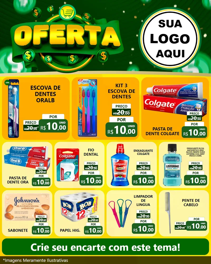 Modelo de Rede Social para Feed Instagram com o tema Oferta para Higiene Pessoal