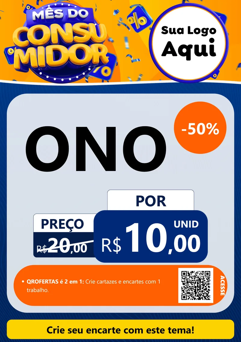 Modelo de Cartaz para Cartaz A4 Vertical com o tema Mês do Consumidor para Óticas