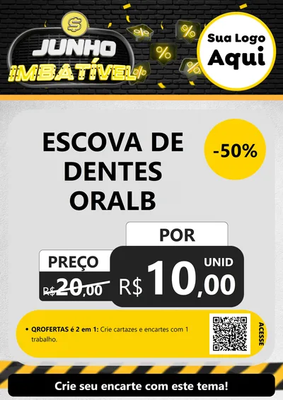 Modelo de Cartaz para Cartaz A4 Vertical com o tema Junho Imbatível para Higiene Pessoal