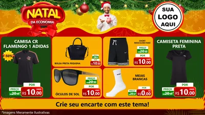 Modelo de TV para TV Horizontal com o tema Natal da Economia para Roupas e acessórios