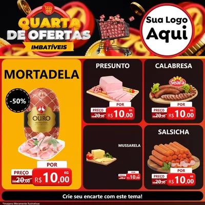 Modelo de Rede Social para Feed Facebook com o tema Quarta de Ofertas Imbatíveis para Frios e Laticínios