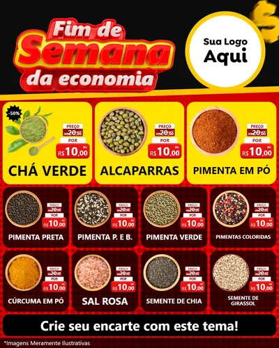 Modelo de Rede Social para Feed Instagram com o tema Fim de Semana da Economia para Produtos Naturais