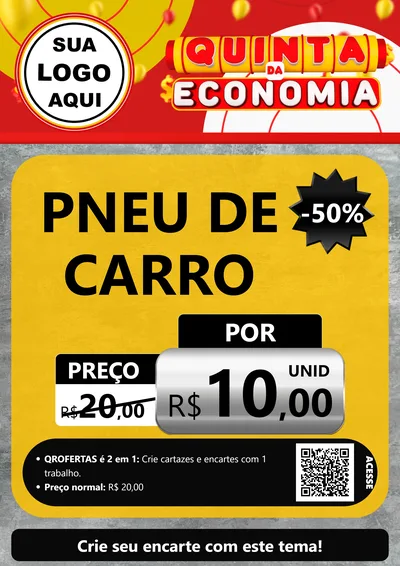 Modelo de Cartaz para Cartaz A4 Vertical com o tema Quinta da Economia para Auto peças