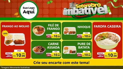Modelo de TV para TV Horizontal com o tema Setembro Imbatível para Restaurante