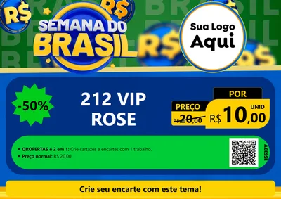 Modelo de Cartaz para Cartaz A4 Horizontal com o tema Semana Do Brasil para Perfumes