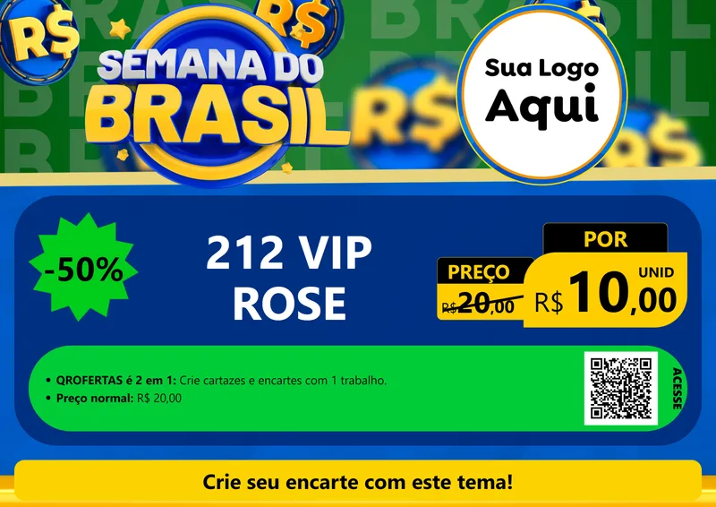 Modelo de Cartaz para Cartaz A4 Horizontal com o tema Semana Do Brasil para Perfumes