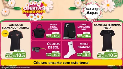 Modelo de TV para TV Horizontal com o tema Ofertas de Primavera para Roupas e acessórios