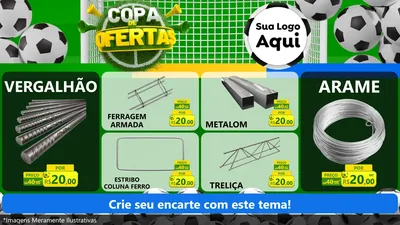 Modelo de TV para TV Horizontal com o tema Copa De Ofertas para Ferragens