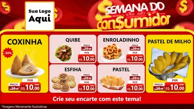 Modelo de TV para TV Horizontal com o tema Semana do Consumidor para Salgadaria