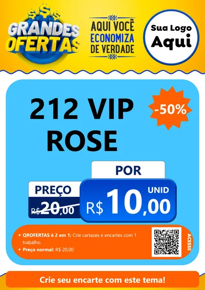 Modelo de Cartaz para Cartaz A4 Vertical com o tema Grandes Ofertas para Perfumes