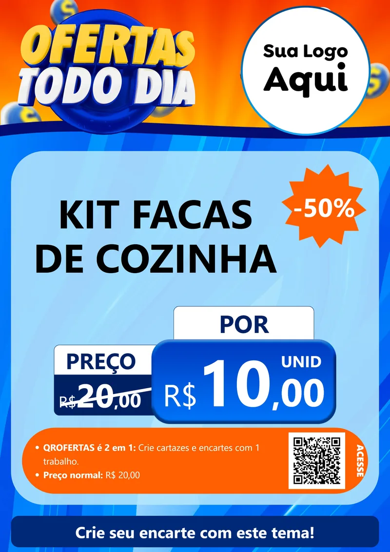 Modelo de Cartaz para Cartaz A4 Vertical com o tema Ofertas Todo Dia para Utilidades Domésticas