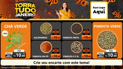 Modelo de TV para TV Horizontal com o tema Torra Tudo Janeiro para Produtos Naturais