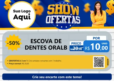 Modelo de Cartaz para Cartaz A4 Horizontal com o tema Show de Ofertas para Higiene Pessoal