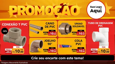 Modelo de TV para TV Horizontal com o tema Promoção para Tubos e conexões