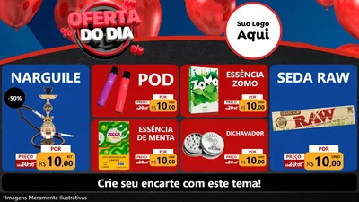 Modelo de TV para TV Horizontal com o tema Oferta do Dia para Tabacaria