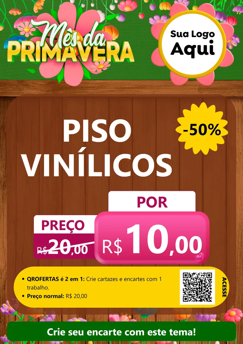 Modelo de Cartaz para Cartaz A4 Vertical com o tema Mês da Primavera para Material para Construção