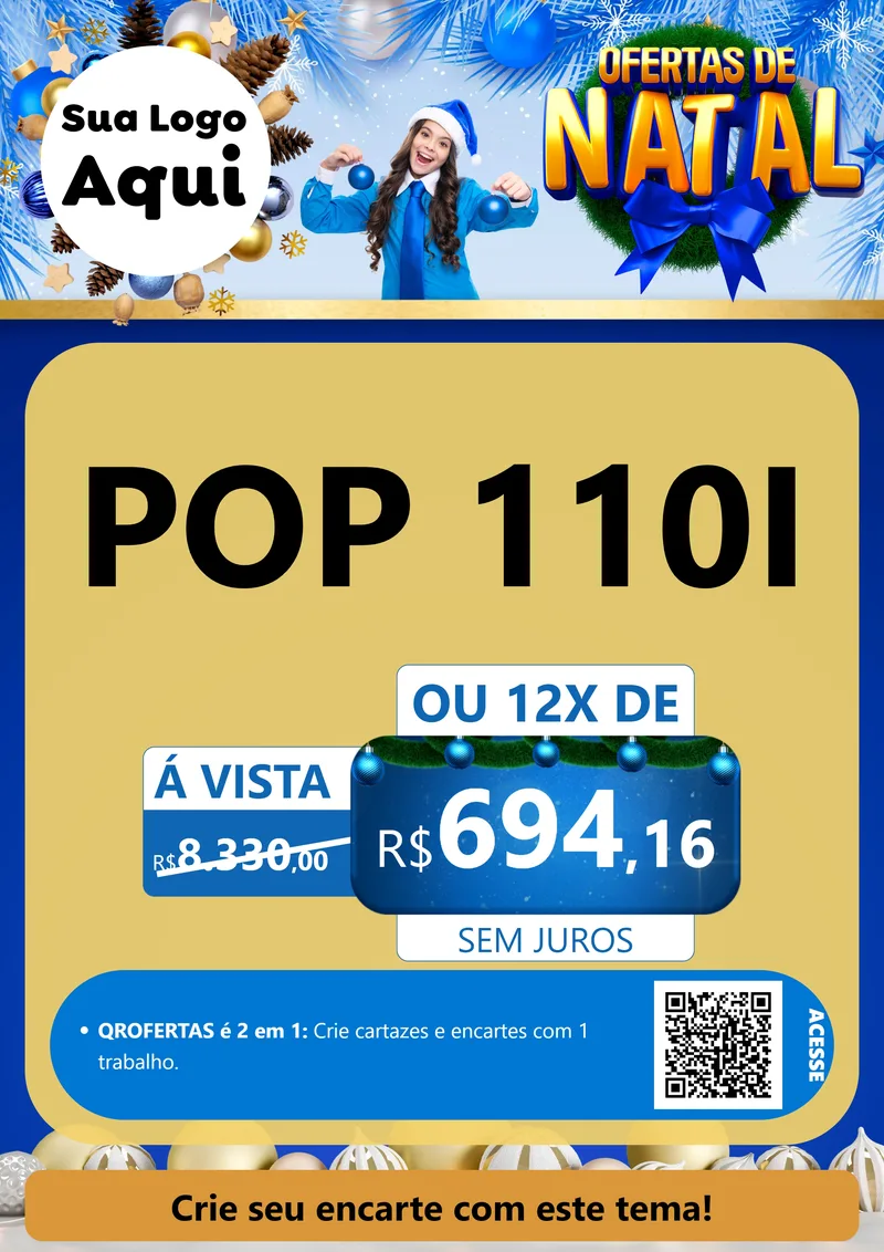 Modelo de Cartaz para Cartaz A4 Vertical com o tema Ofertas de Natal para Concessionaria de Motos