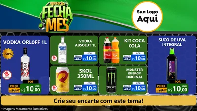 Modelo de TV para TV Horizontal com o tema Operação Fecha Mês para Distribuidora de bebidas