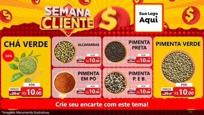 Modelo de TV para TV Horizontal com o tema Semana do Cliente para Produtos Naturais