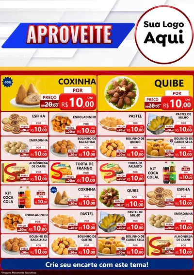 Modelo de Encarte para Encarte A4 Vertical com o tema Aproveite para Salgadaria