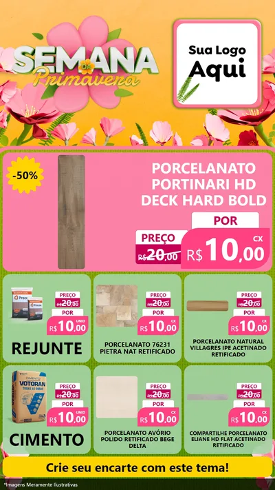 Modelo de Rede Social para Stories com o tema Semana da Primavera para Pisos e revestimentos