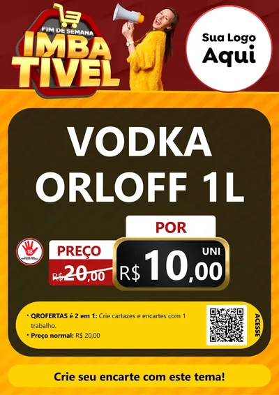 Modelo de Cartaz para Cartaz A4 Vertical com o tema Fim de Semana Imbatível para Distribuidora de bebidas