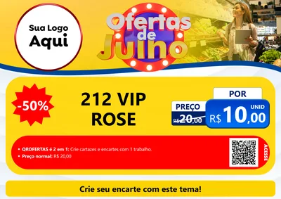 Modelo de Cartaz para Cartaz A4 Horizontal com o tema Ofertas de Julho para Perfumes