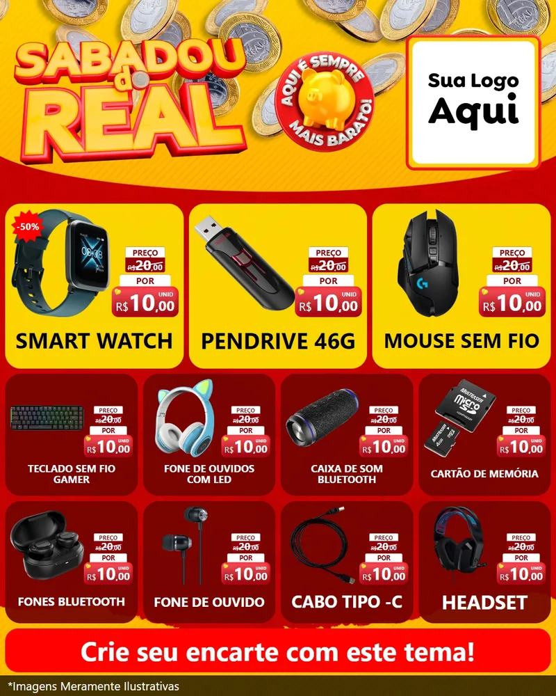 Modelo de Rede Social para Feed Instagram com o tema Sabadou do Real para Informática