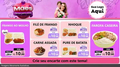 Modelo de TV para TV Horizontal com o tema Dia das Mães Ofertas para Você! para Restaurante