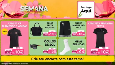 Modelo de TV para TV Horizontal com o tema Semana da Primavera para Roupas e acessórios
