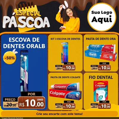 Modelo de Rede Social para Feed Facebook com o tema Especial Páscoa para Higiene Pessoal