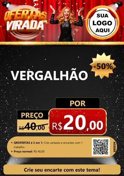 Modelo de Cartaz para Cartaz A4 Vertical com o tema Ofertas da Virada para Ferragens