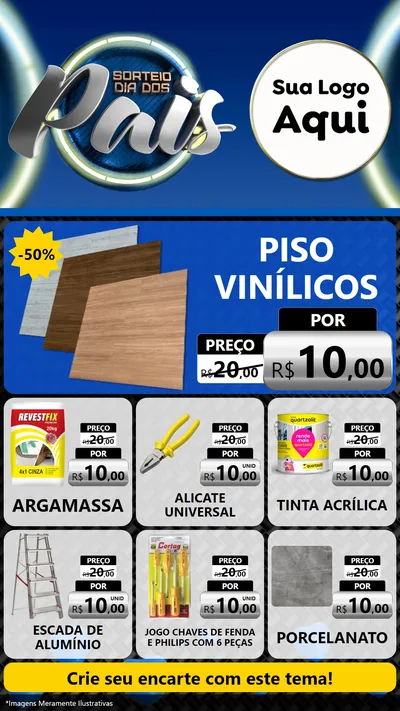Modelo de Rede Social para Stories com o tema Sorteio Dia Dos Pais para Material para Construção
