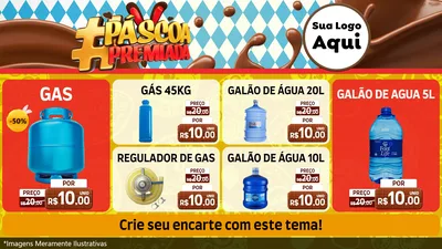 Modelo de TV para TV Horizontal com o tema Páscoa Premiada para Água e gás