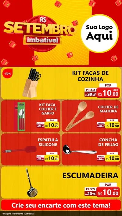 Modelo de TV para TV Vertical com o tema Setembro Imbatível para Utilidades Domésticas