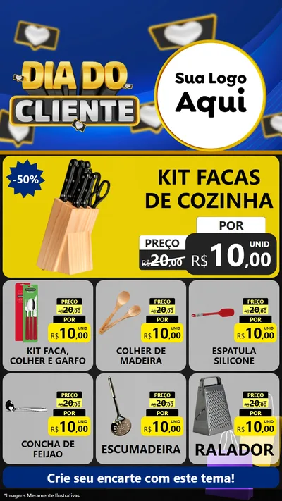 Modelo de Rede Social para Stories com o tema Dia Do Cliente para Utilidades Domésticas