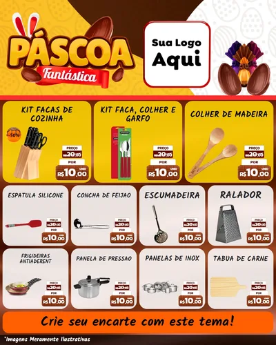 Modelo de Rede Social para Feed Instagram com o tema Páscoa Fantástica para Utilidades Domésticas