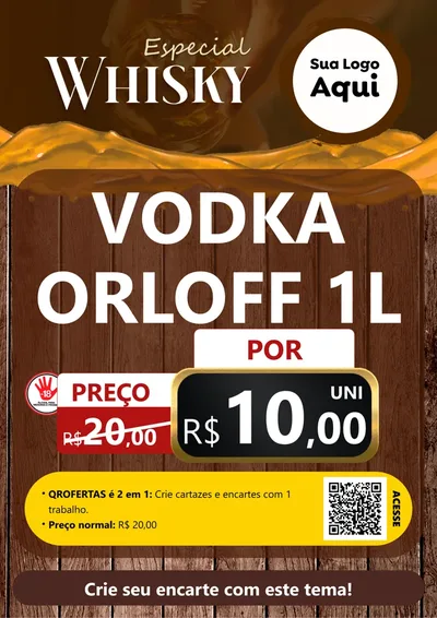 Modelo de Cartaz para Cartaz A4 Vertical com o tema Especial Whisky para Distribuidora de bebidas
