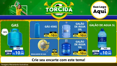 Modelo de TV para TV Horizontal com o tema Torcida para Água e gás