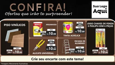 Modelo de TV para TV Horizontal com o tema Confira! Ofertas que irão te surpreender! para Material para Construção