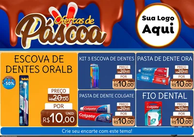 Modelo de Encarte para Encarte A4 Horizontal com o tema Ofertas de Páscoa para Higiene Pessoal